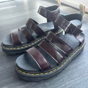 Vegan Dr. Martens Sandals in Cherry Red Size US 7 (fits very large)
